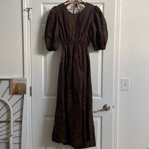 NWT DISSH Claudia Dark Chocolate MIDI Dress.